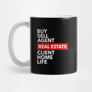 Real Estate Words Mug